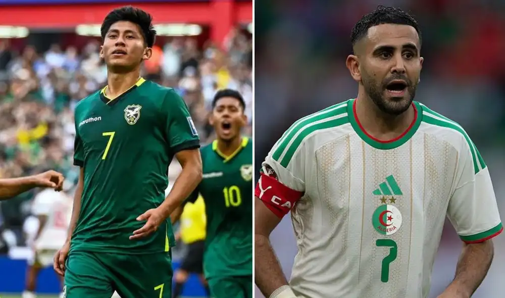 Bolivia y Argelia se enfrentan en un amistoso internacional en Estados Unidos. Foto: Conmebol/AFC/composición LR Bolivia y Argelia se enfrentan en un amistoso internacional en Estados Unidos. Foto: Conmebol/AFC/composición LR