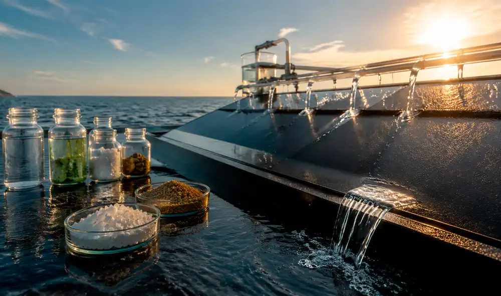 nvestigadores de la Universidad de Rochester presentan una tecnología innovadora que convierte agua de mar en agua dulce. nvestigadores de la Universidad de Rochester presentan una tecnología innovadora que convierte agua de mar en agua dulce.