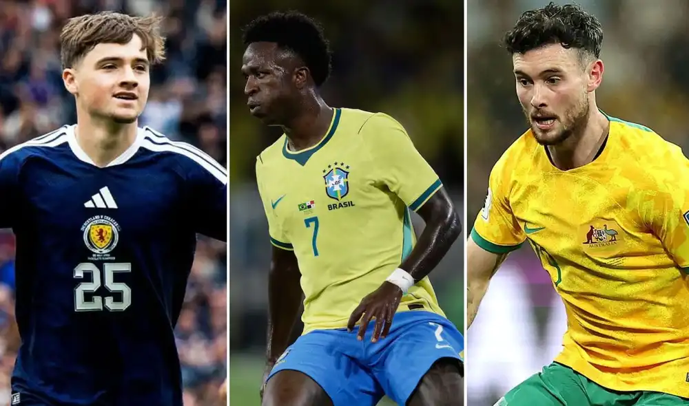 Escocia, Brasil y Australia jugarán este sábado 13 de junio sus respectivos partidos en el Mundial. Foto: UEFA/Conmebol/FIFA/composición LR Escocia, Brasil y Australia jugarán este sábado 13 de junio sus respectivos partidos en el Mundial. Foto: UEFA/Conmebol/FIFA/composición LR