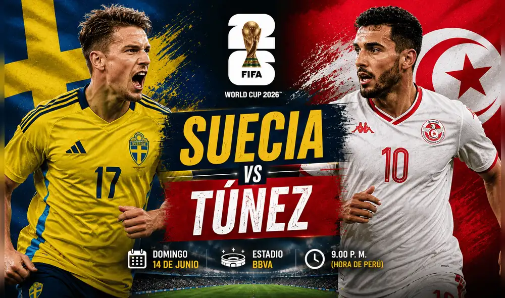 Suecia y Túnez se enfrentarán en el grupo F del Mundial 2026. Foto: Composición LR/ChatGPT Suecia y Túnez se enfrentarán en el grupo F del Mundial 2026. Foto: Composición LR/ChatGPT