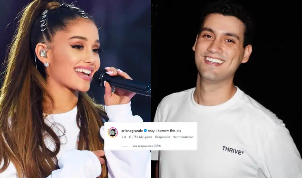 Ariana Grande sorprende a Giacomo Benavides en redes sociales. Foto: composición LR/difusión Ariana Grande sorprende a Giacomo Benavides en redes sociales. Foto: composición LR/difusión