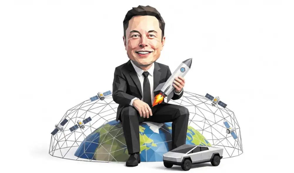 Elon Musk ha construido un vasto imperio que no deja de crecer. A los 54 años, ya se ubica en el futuro. Ilustración: Ricardo Cervera, con asistencia de IA - La República. Elon Musk ha construido un vasto imperio que no deja de crecer. A los 54 años, ya se ubica en el futuro. Ilustración: Ricardo Cervera, con asistencia de IA - La República.