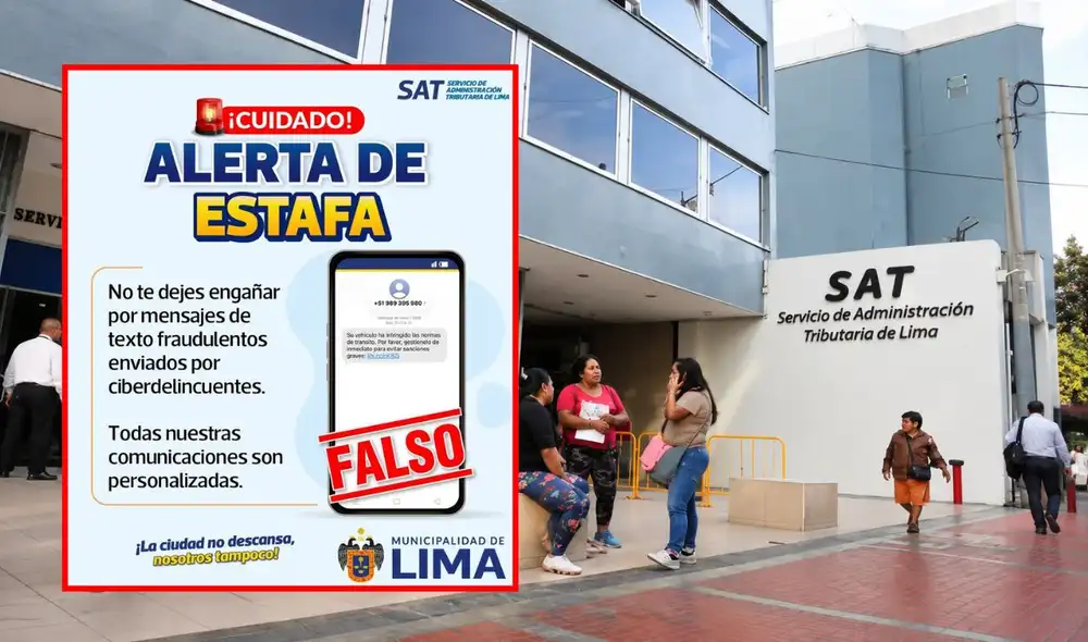 El SAT de Lima alerta sobre mensajes de texto fraudulentos que notifican multas y deudas falsas, instando a los ciudadanos a no brindar información personal. El SAT de Lima alerta sobre mensajes de texto fraudulentos que notifican multas y deudas falsas, instando a los ciudadanos a no brindar información personal.