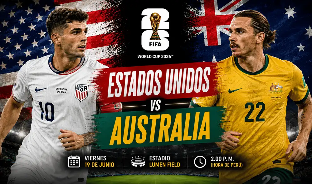 Estados Unidos y Australia se enfrentarán por el grupo D en el Mundilal 2026. Foto: Composición LR/ChatGPT Estados Unidos y Australia se enfrentarán por el grupo D en el Mundilal 2026. Foto: Composición LR/ChatGPT