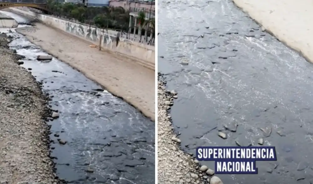 Aguas negras aparecen en el río Rímac Aguas negras aparecen en el río Rímac