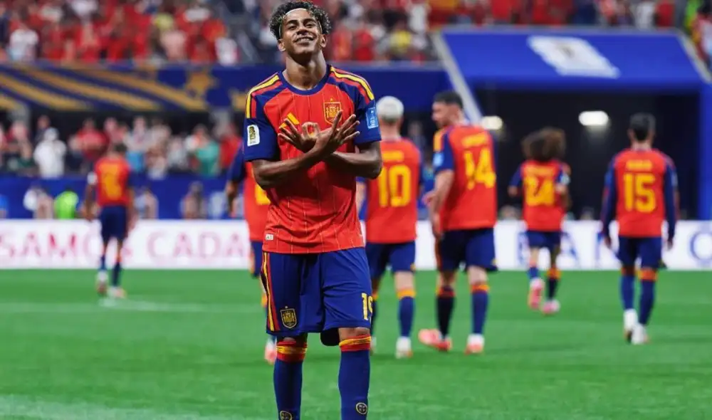 Lamine Yamal se hizo presente en la goleada de España sobre Arabia Saudita. Foto: FIFA Lamine Yamal se hizo presente en la goleada de España sobre Arabia Saudita. Foto: FIFA