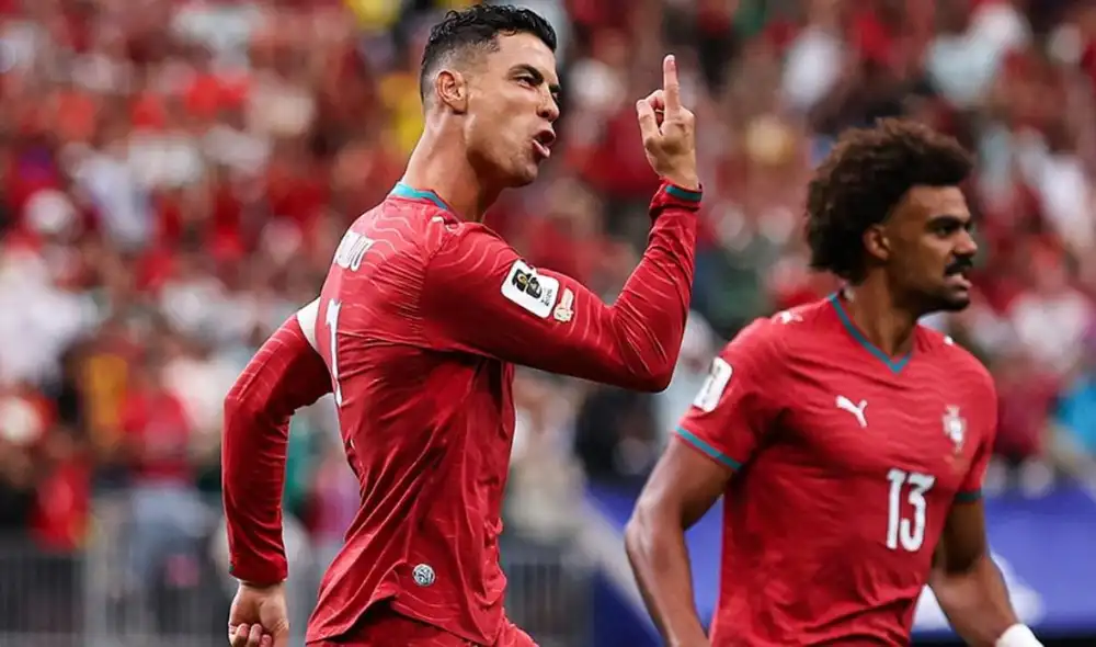 Cristiano Ronaldo marcó doblete en la goleada de Portugal ante Uzbekistán. Foto: FIFA