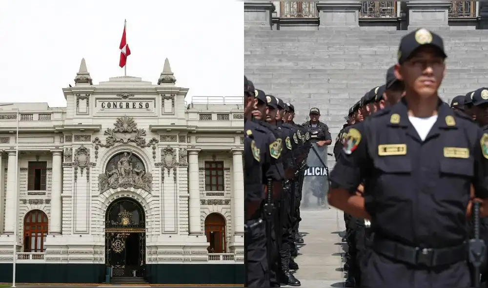 Congreso aprobó ley que blinda a policias y militares | Composición: LR. Congreso aprobó ley que blinda a policias y militares | Composición: LR.