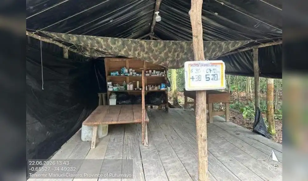 Campamento clandestino fue hallado en territorio peruano. Campamento clandestino fue hallado en territorio peruano.