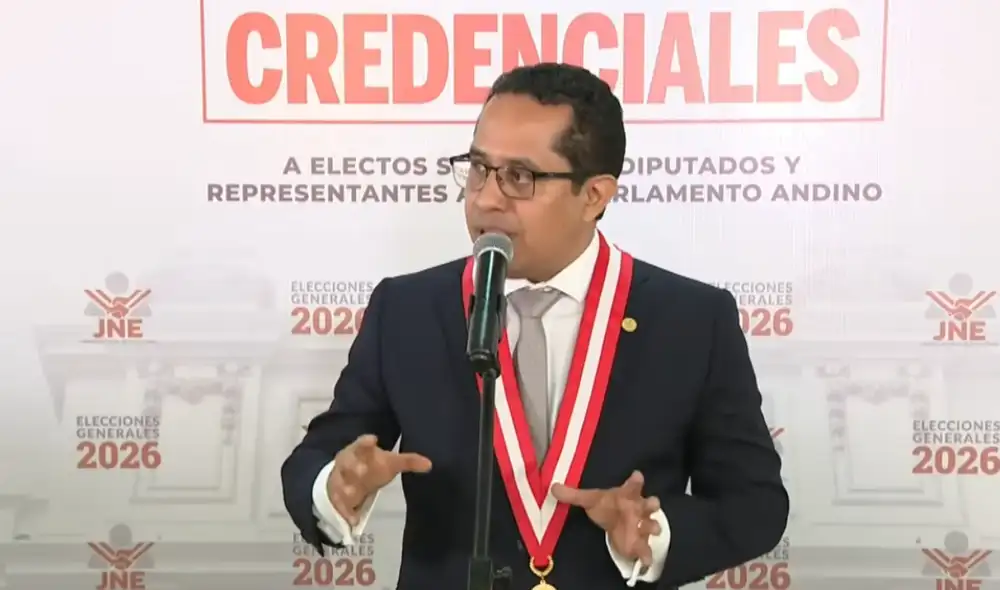 Roberto Burneo brindó una conferencia de prensa previo a la entrega de credenciales para congresistas electos. Foto: captura de pantalla