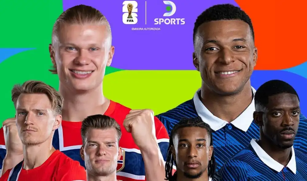 Noruega y Francia se enfrentan por el Grupo I del Mundial 2026. Foto: DSports