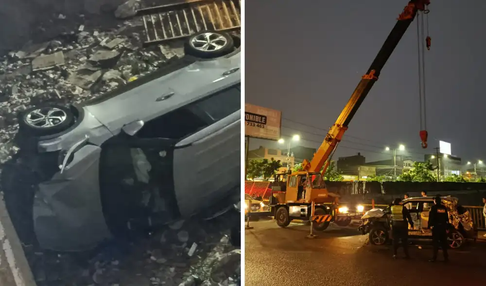 Camioneta cayó al río Rímac y dejó a 4 personas heridas.