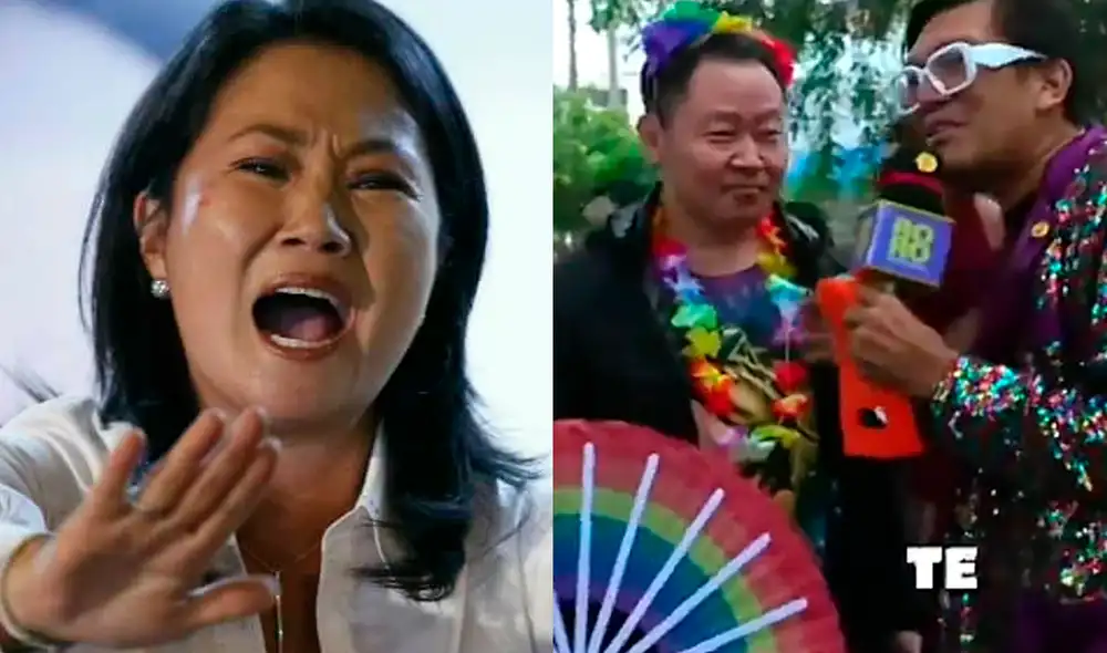 Kenji Fujimori se mantiene distanciado de su hermana Keiko y se gana aplausos del público. Foto: Composición LR/Captura/TikTok