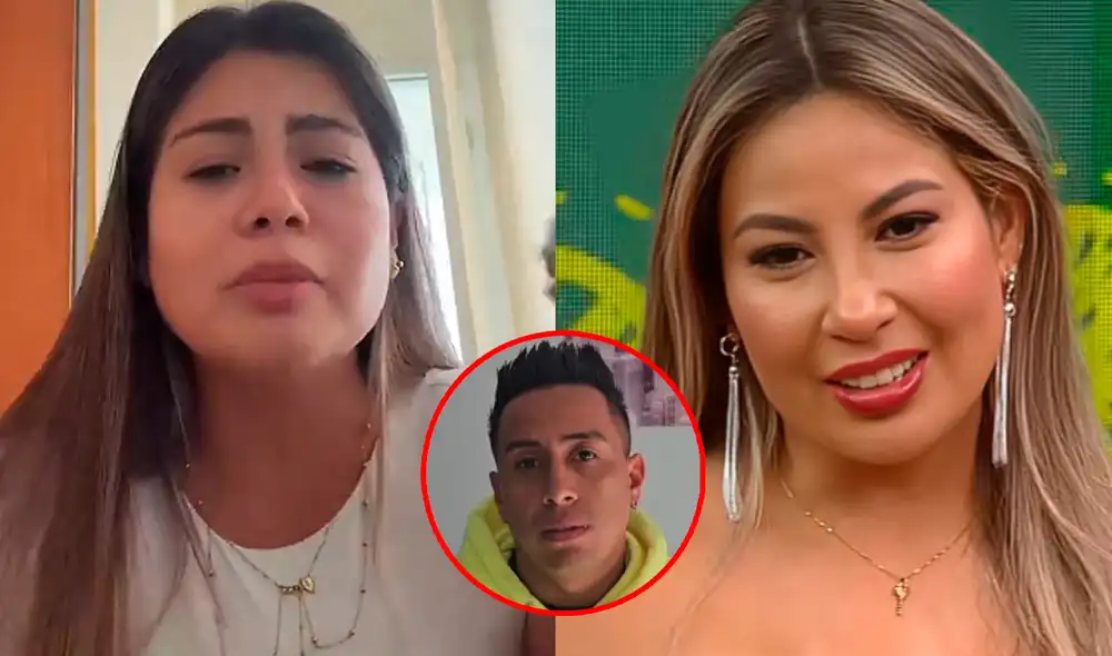 Fabiana Ríos fue desalojada hace unos días de la casa de Christian Cueva en Trujillo. Foto: Composición LR/Captura/TikTok/YouTube