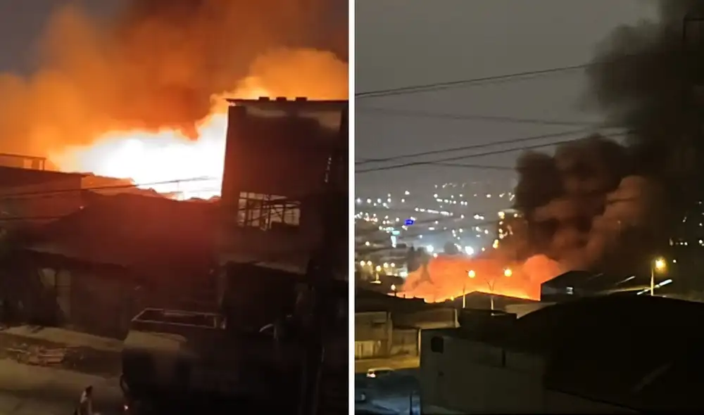 Incendio en Villa El Salvador