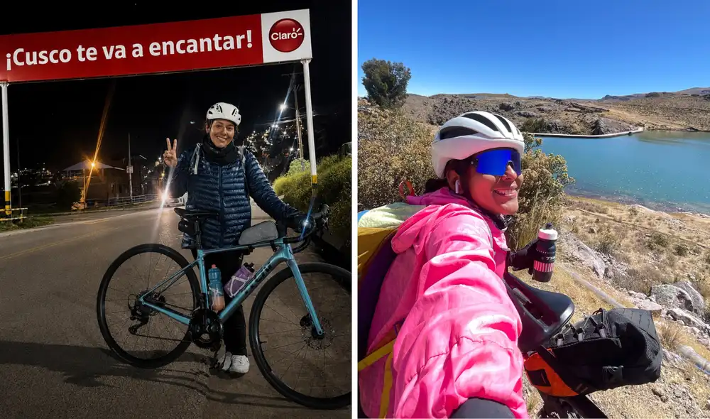 La ciclista logró viajar de Lima a Cusco en su bicicleta