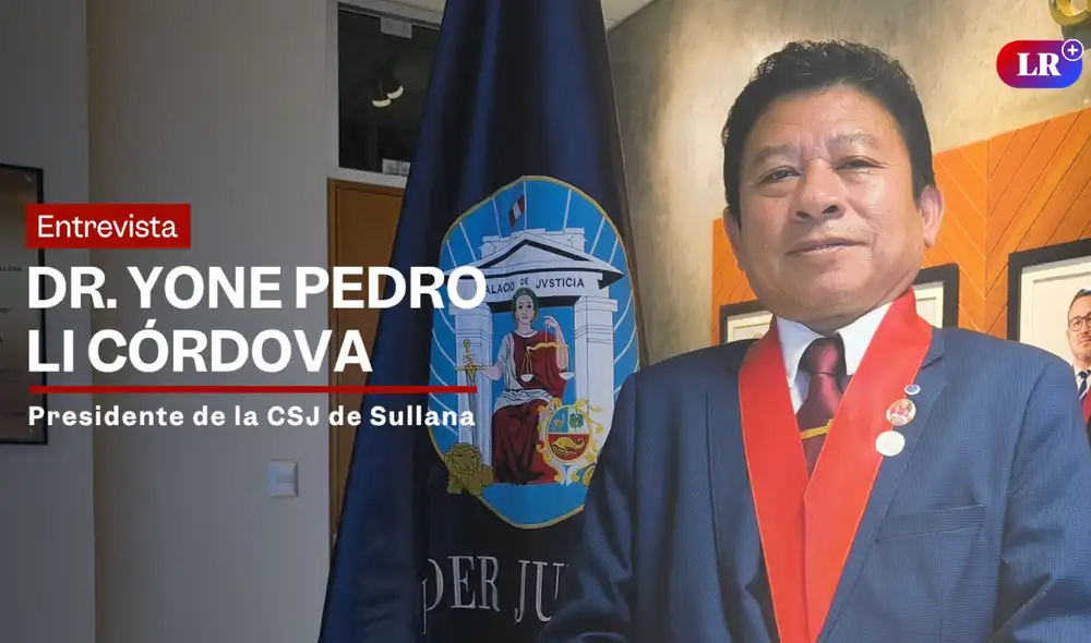 Entrevista al presidente de la Corte Superior de Justicia de Sullana. Fuente: composición LR.