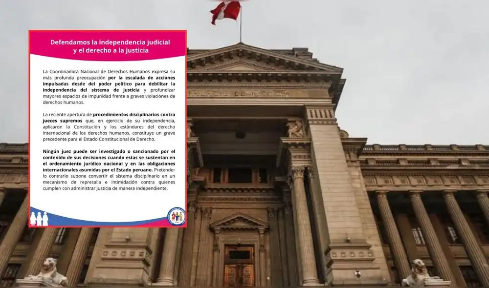 CCNNDDHH criticó hostigamiento a jueces | Composición: LR.