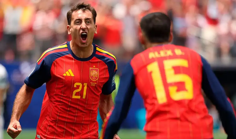 Mikel Oyarzábal marcó un doblete en la goleada de España sobre Austria. Foto: FIFA
