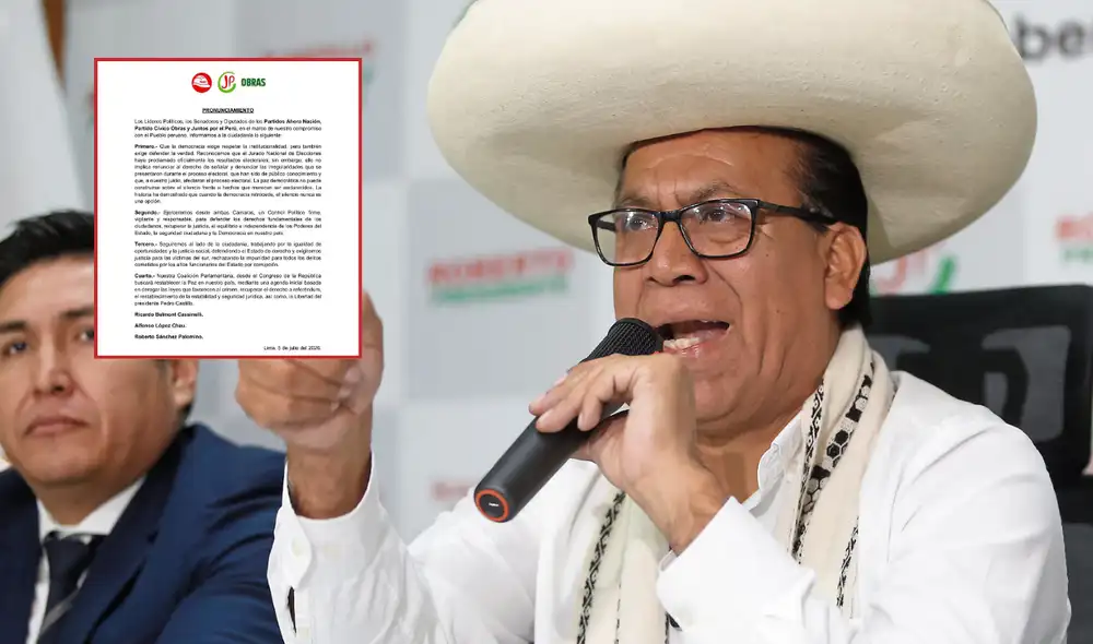 Roberto Sánchez reconoce resultados del JNE. Roberto Sánchez reconoce resultados del JNE.