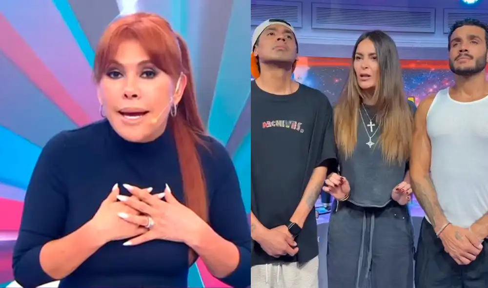 La periodista tildó de "burros" a Laura Spoya y Mario Irivarren mientras defendía su posición y recordaba escándalos del pasado. Fotos: ATV/captura Youtube La periodista tildó de "burros" a Laura Spoya y Mario Irivarren mientras defendía su posición y recordaba escándalos del pasado. Fotos: ATV/captura Youtube