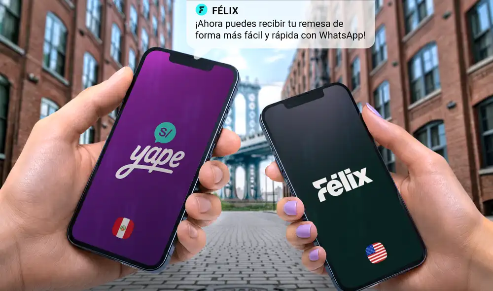 La nueva alianza entre Yape y Félix facilitarán el envío de remesas desde Estados Unidos.