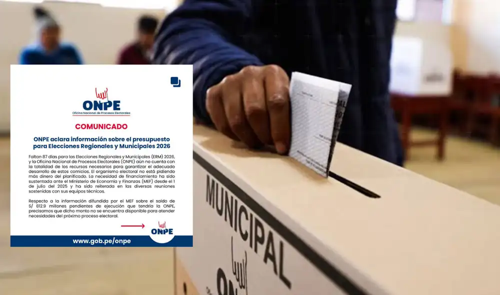 ONPE desmiente al Gobierno y reitera que no cuenta con presupuesto para las Elecciones Regionales y Municipales ONPE desmiente al Gobierno y reitera que no cuenta con presupuesto para las Elecciones Regionales y Municipales