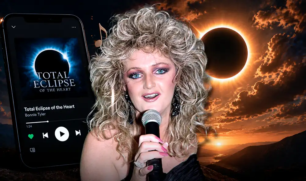"Total Eclipse of the Heart", de Bonnie Tyler, sigue destacando en plataformas digitales. Su impacto cultural perdura, demostrando la conexión entre música y fenómenos celestiales. "Total Eclipse of the Heart", de Bonnie Tyler, sigue destacando en plataformas digitales. Su impacto cultural perdura, demostrando la conexión entre música y fenómenos celestiales.