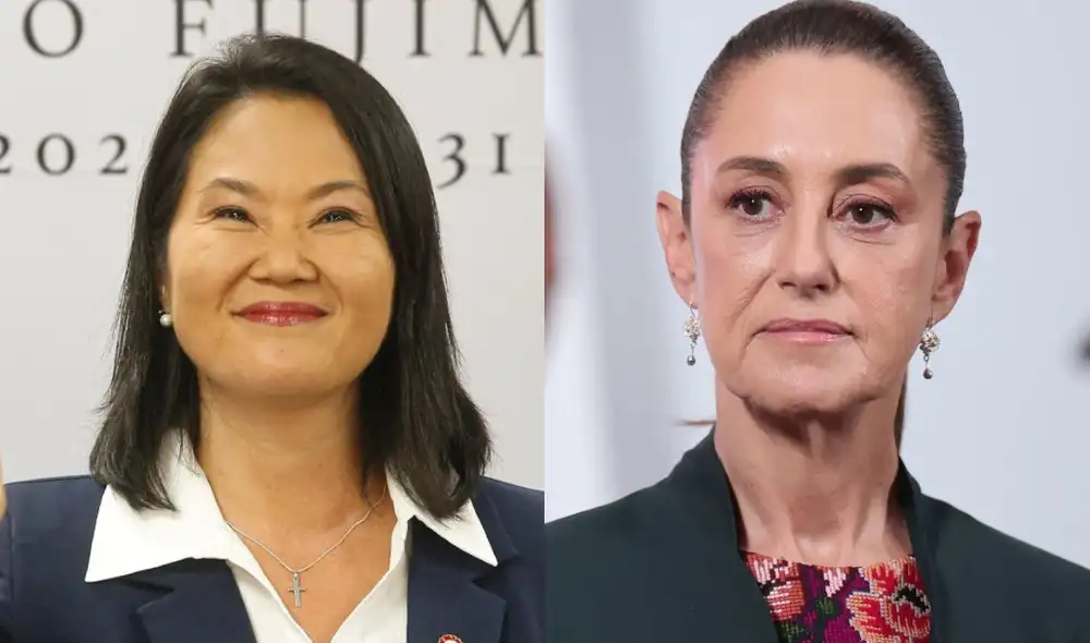 La presidenta de México se refirió a Keiko Fujimori. Foto: composición LR La presidenta de México se refirió a Keiko Fujimori. Foto: composición LR