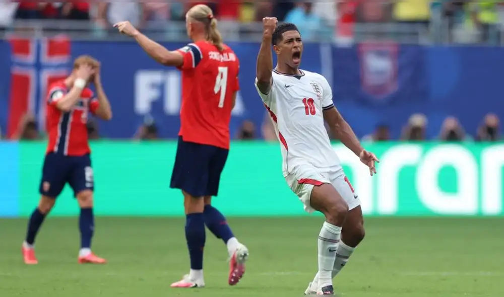 Noruega e Inglaterra se enfrentaron en Miami por los cuartos de final del Mundial 2026. Foto: AFP
