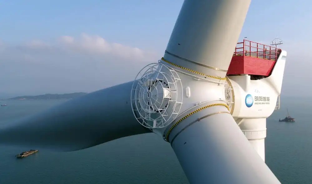 El MySE18.X-20M es actualmente el aerogenerador marino más potente. Foto: MingYang Smart Energy