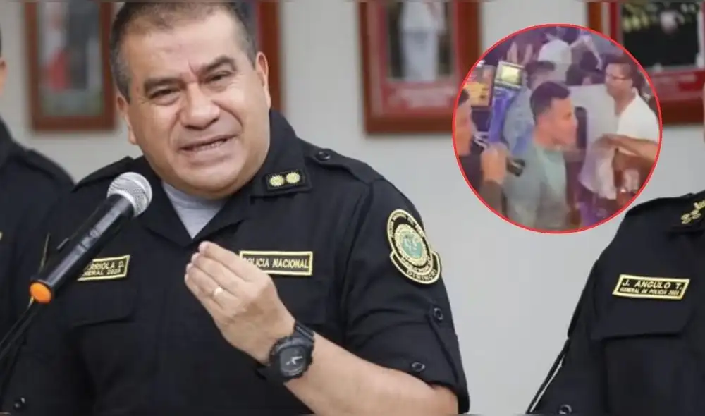 Óscar Arriola, jefe de la PNP, indicó que efectivos policiales serían retirados | Composición: LR. Óscar Arriola, jefe de la PNP, indicó que efectivos policiales serían retirados | Composición: LR.