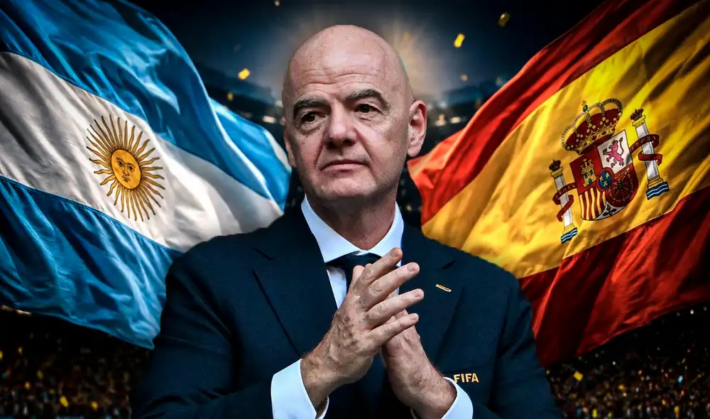 Argentina y España se enfrentarán por primera vez en una final del Mundial. Foto: composición LR/AFP/Twitter