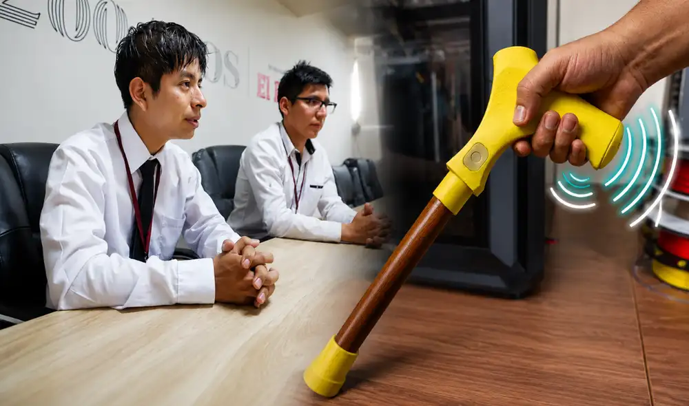 Estudiantes peruanos crean bastón inteligente para personas con discapacidad visual Estudiantes peruanos crean bastón inteligente para personas con discapacidad visual