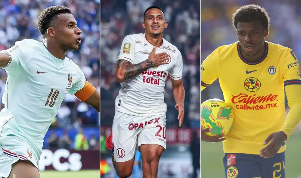 Francia, Universitario y América juegan hoy en sus respectivos torneos. Foto: FIFA/ Liga1/ Liga MX/ composición LR Francia, Universitario y América juegan hoy en sus respectivos torneos. Foto: FIFA/ Liga1/ Liga MX/ composición LR