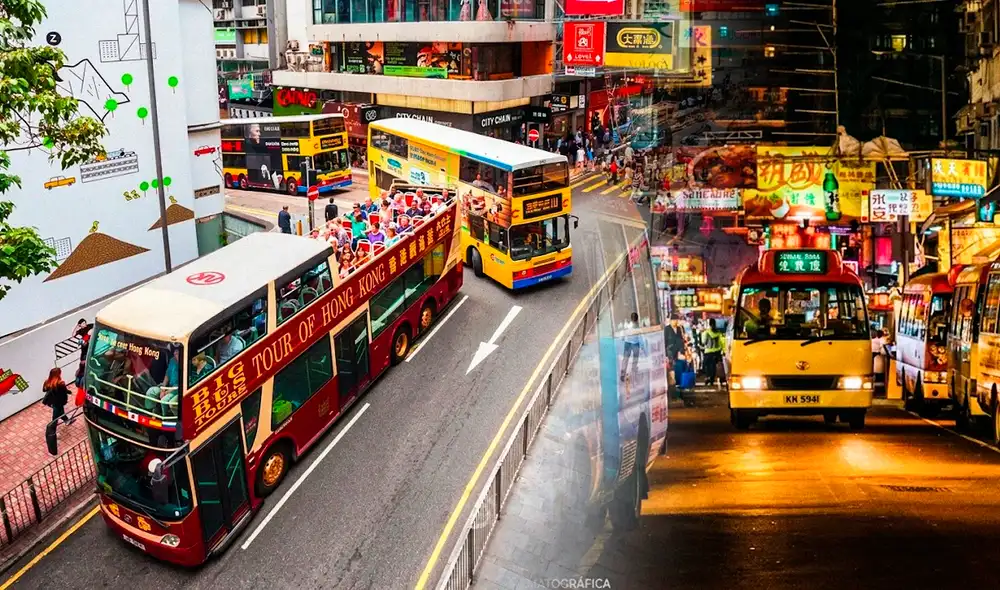 La infraestructura de transporte en Hong Kong destaca por su red MTR, flotas de autobuses modernos y los emblemáticos tranvías. Foto: Composición LR. La infraestructura de transporte en Hong Kong destaca por su red MTR, flotas de autobuses modernos y los emblemáticos tranvías. Foto: Composición LR.