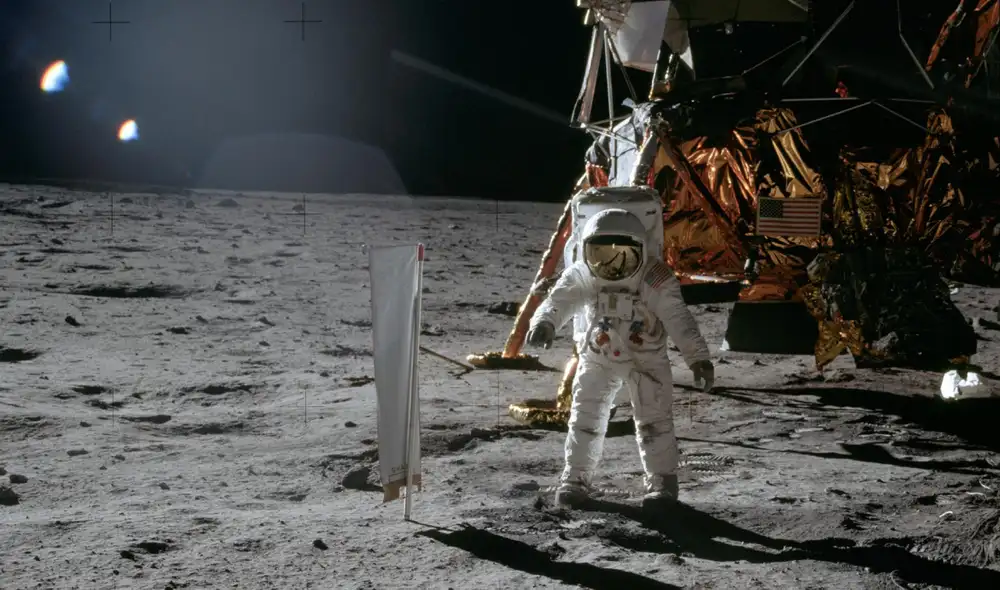 El hombre llegó a la Luna el 20 de julio de 1969, durante la histórica misión estadounidense Apolo 11. Foto: NASA El hombre llegó a la Luna el 20 de julio de 1969, durante la histórica misión estadounidense Apolo 11. Foto: NASA