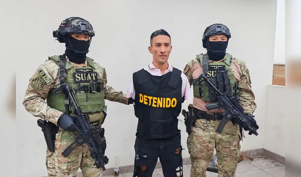 El Chelo, presunto cabecilla de Los R7 capturado en Lima.