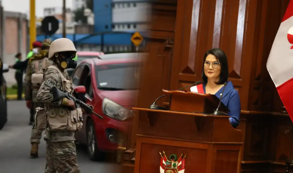 Keiko Fujimori dio su primer mensaje a la Nación. Foto: composición LR / Carlos Félix - LR