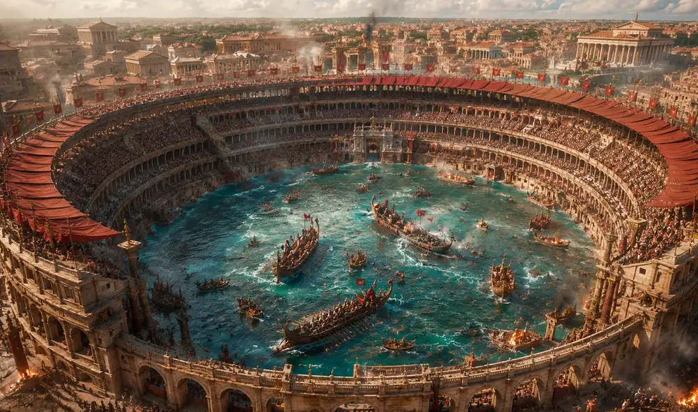 El Coliseo de Roma, famoso por sus combates de gladiadores, también fue escenario de naumaquias, batallas navales que destacaron la ingeniería romana. Un reportaje de Historia National Geographic revela su innovador sistema hidráulico. El Coliseo de Roma, famoso por sus combates de gladiadores, también fue escenario de naumaquias, batallas navales que destacaron la ingeniería romana. Un reportaje de Historia National Geographic revela su innovador sistema hidráulico.