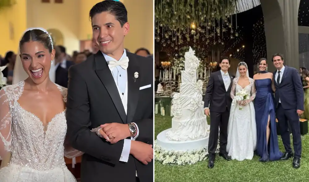Andrea Arana celebró su boda religiosa. Foto: composición LR/Instagram/Andreaarana02