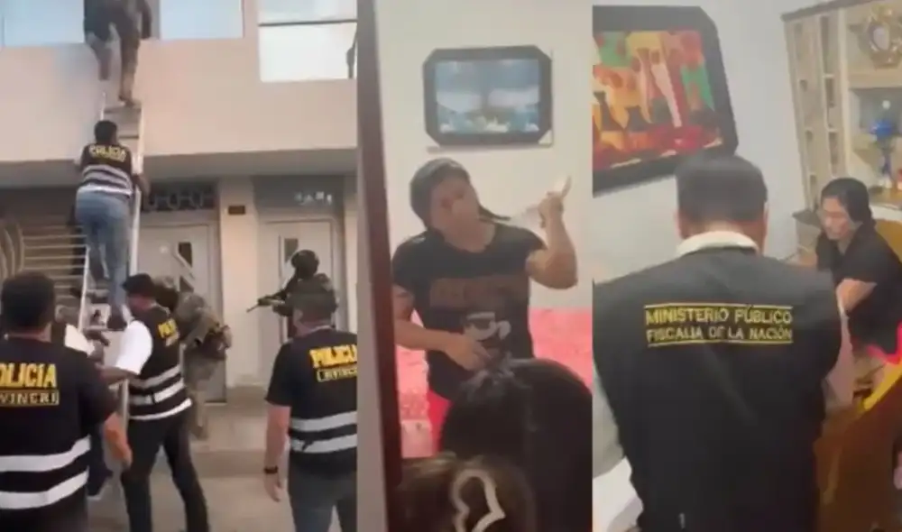 Azul Rojas Marín, denunciante en un caso de violación sexual, fue detenida en La Esperanza, Trujillo, por una sentencia de ocho años por organización criminal.