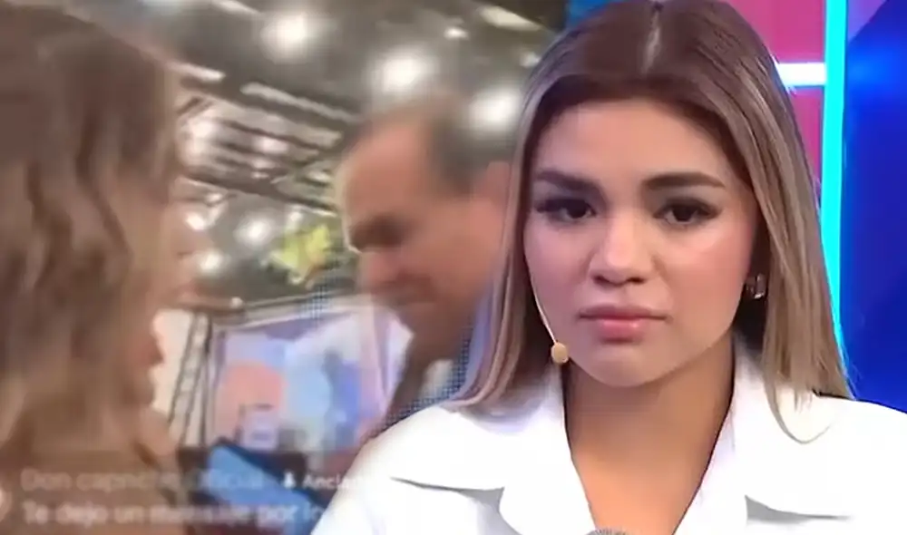 Exponen nuevas imágenes de Naldy Saldaña y César Sánchez, donde se observa el cambio de actitud de la cantante durante una transmisión.