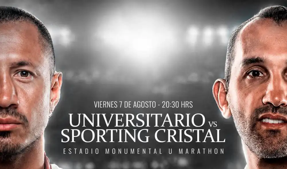 Universitario y Sporting Cristal se enfrentan en el estadio Monumental. Foto: Liga 1