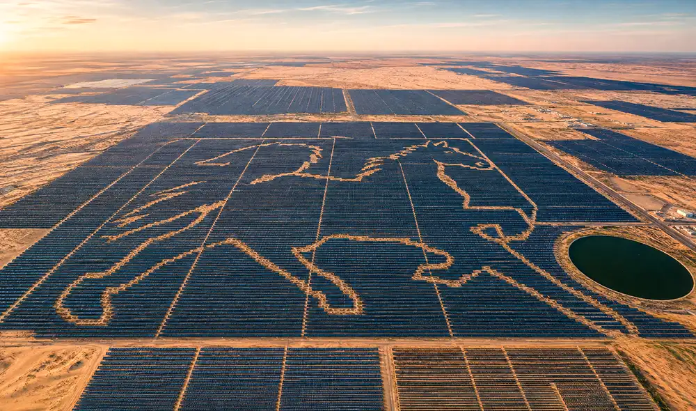 Este proyecto chino no solo aborda la energía para Beijing, sino que también lucha contra la desertificación, integrando tecnologías que retienen humedad. Este proyecto chino no solo aborda la energía para Beijing, sino que también lucha contra la desertificación, integrando tecnologías que retienen humedad.