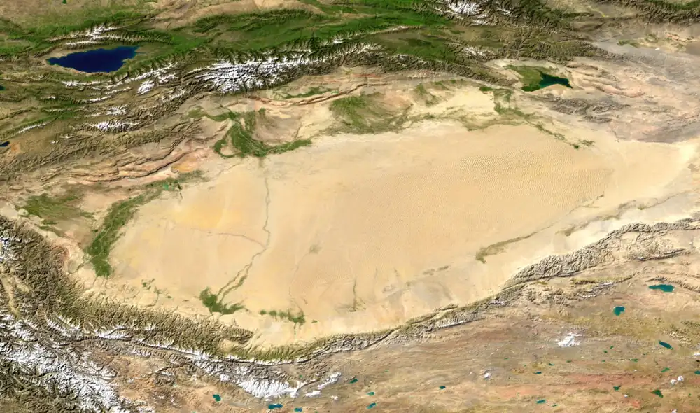 El desierto de Taklamakán es conocido por ser uno de los más grandes y secos del mundo. Foto: Wikimedia El desierto de Taklamakán es conocido por ser uno de los más grandes y secos del mundo. Foto: Wikimedia