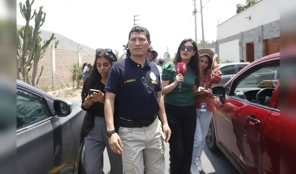 Harvey Colchado en un operativo policial