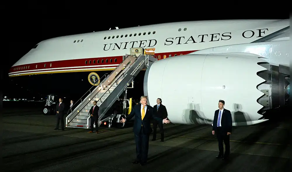 El presidente de EE. UU., Donald Trump, fue evacuado secretamente de Turquía el 8 de julio. Foto: AFP. El presidente de EE. UU., Donald Trump, fue evacuado secretamente de Turquía el 8 de julio. Foto: AFP.