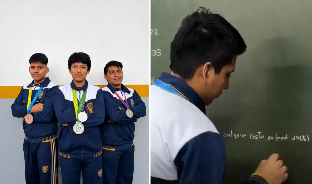 Samir Ochoa Sinche, Ángel Cuya Fierro y Kevin Pomasoncco son jóvenes peruanos que destacan en competencias matemáticas internacionales gracias a becas integrales, a pesar de limitaciones económicas.