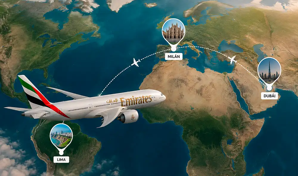 Emirates busca establecer la conexión aérea entre Lima y Dubái, con una escala en Milán, lo que podría abrir nuevas oportunidades comerciales entre Sudamérica y Medio Oriente.